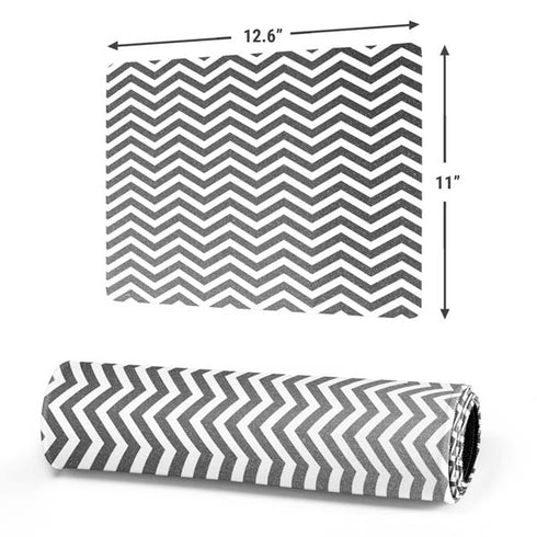 Silver Chevron Gaming Mouse Pad