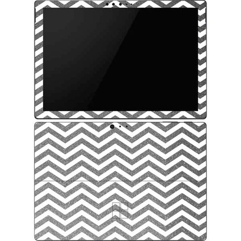 Silver Chevron Surface Pro 6 Skin