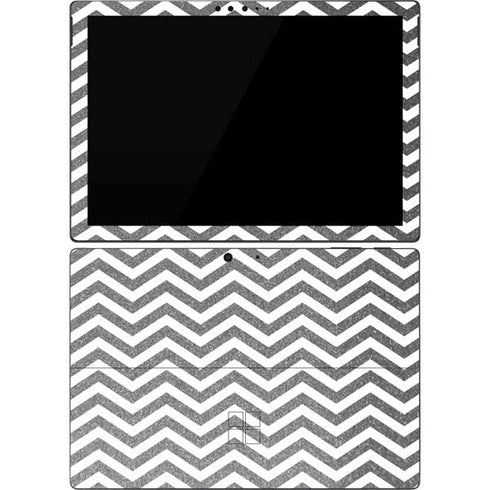 Silver Chevron Surface Pro 7 Skin