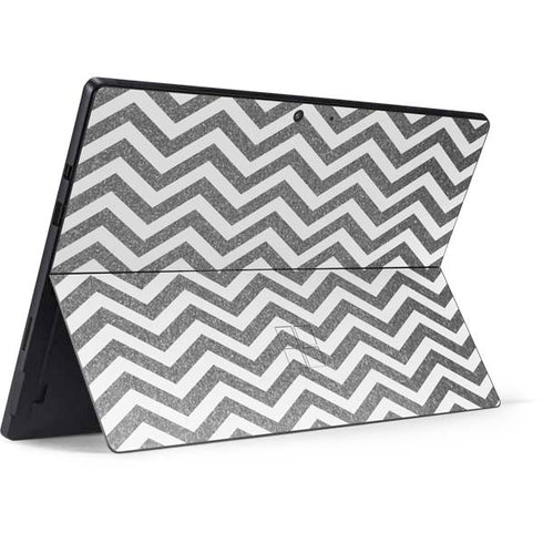 Silver Chevron Surface Pro 7 Skin