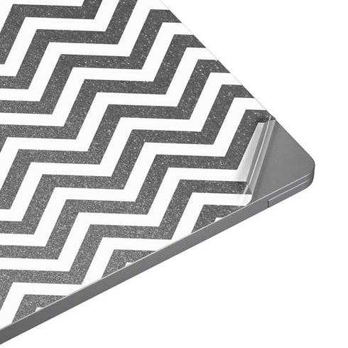 Silver Chevron Universal Laptop 16.6in (13.4 x 9.7in) Skin