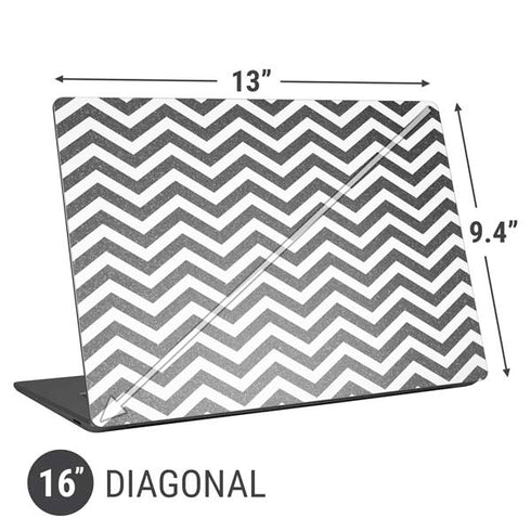 Silver Chevron Universal Laptop 16in (13 x 9.4in) Skin