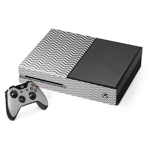 Silver Chevron Xbox One Console and Controller Bundle Skin