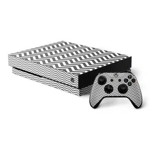 Silver Chevron Xbox One X Bundle Skin