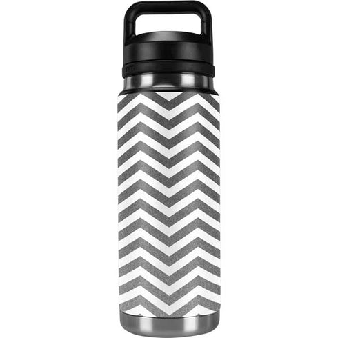 Silver Chevron YETI Rambler 26oz Bottle Skin