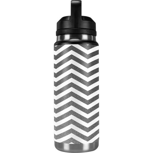 Silver Chevron YETI Rambler 26oz Bottle Skin