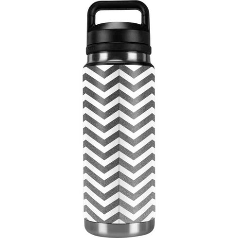 Silver Chevron YETI Rambler 26oz Bottle Skin