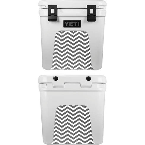 Silver Chevron YETI Roadie 24 Hard Cooler Skin