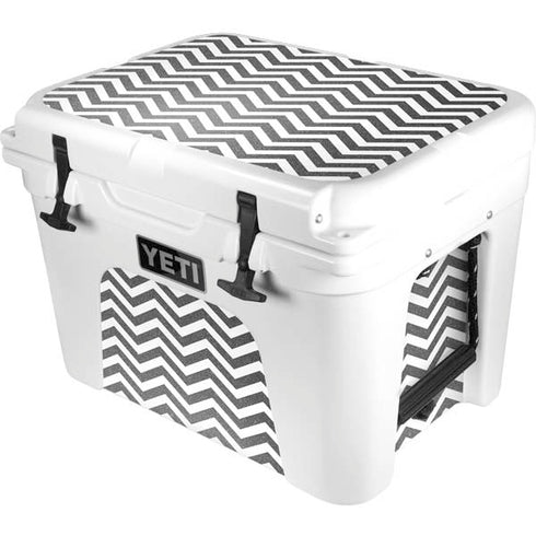 Silver Chevron YETI Tundra 35 Hard Cooler Skin