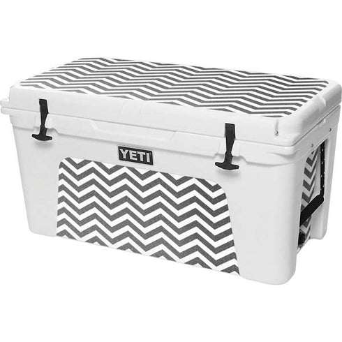 Silver Chevron YETI Tundra 75 Hard Cooler Skin