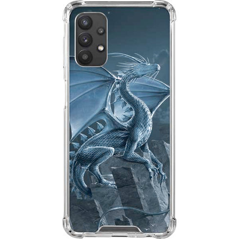 Vincent Hie Silver Dragon Galaxy A32 5G Clear Case