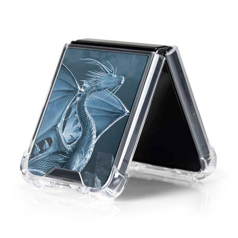 Silver Dragon by Vincent Hie Galaxy Z Flip5 5G Clear Case