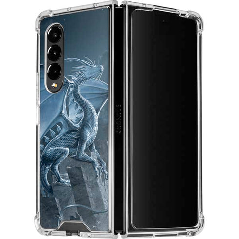 Vincent Hie Silver Dragon Galaxy Z Fold4 5G Clear Case