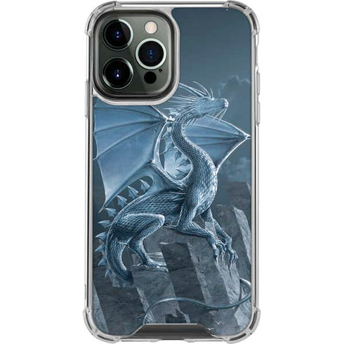 Silver Dragon by Vincent Hie iPhone 15 Pro Max Clear Case