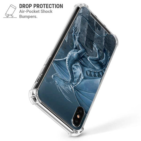 Silver Dragon by Vincent Hie iPhone XS Max Clear Case