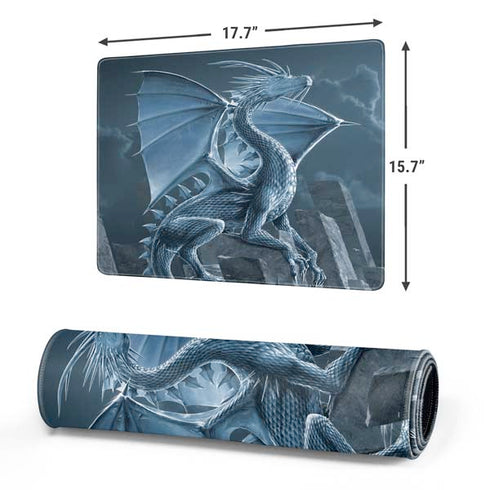 Silver Dragon by Vincent Hie Gaming Mouse Pad