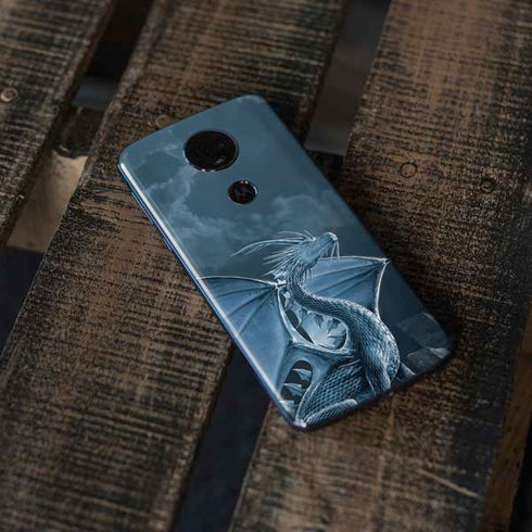 Vincent Hie Silver Dragon Moto E5 Plus Skin
