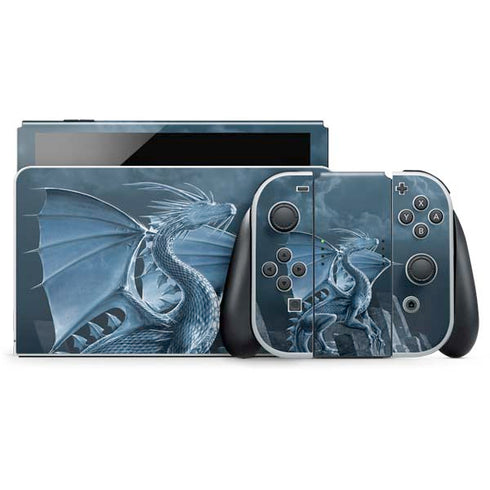 Vincent Hie Silver Dragon Nintendo Switch OLED (2021) Skin