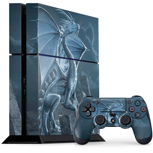 Vincent Hie Silver Dragon PS4 Console and Controller Bundle Skin