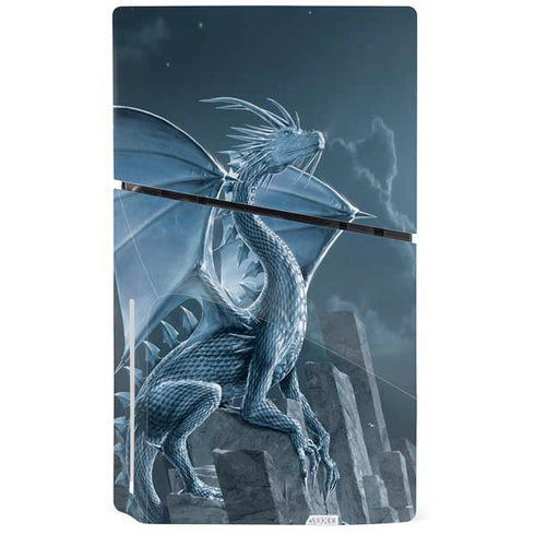 Silver Dragon by Vincent Hie PS5 Slim Disk Bundle Skin