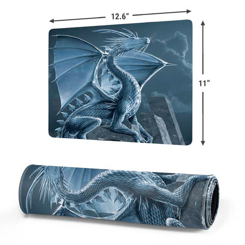 Silver Dragon by Vincent Hie Gaming Mouse Pad