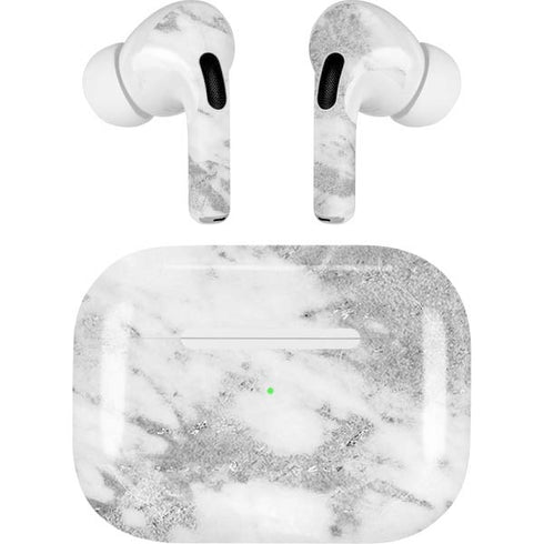 Silver Marble AirPods Pro 2nd Gen Skin