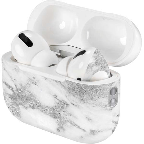 Silver Marble AirPods Pro 2nd Gen Skin