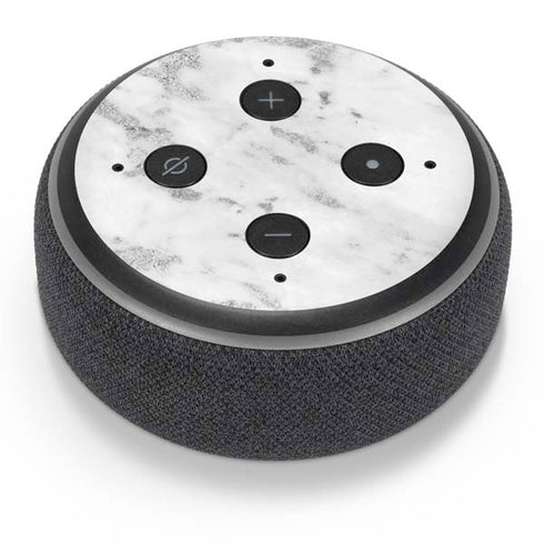 Silver Marble Amazon Echo Dot Skin