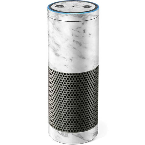 Silver Marble Amazon Echo Skin