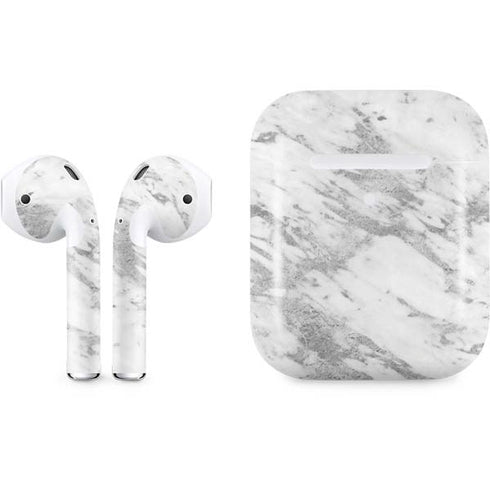 Silver Marble Apple AirPods 2 Skin