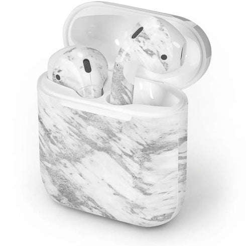 Silver Marble Apple AirPods 2 Skin