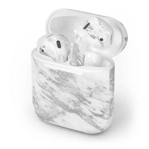 Silver Marble Apple AirPods Skin