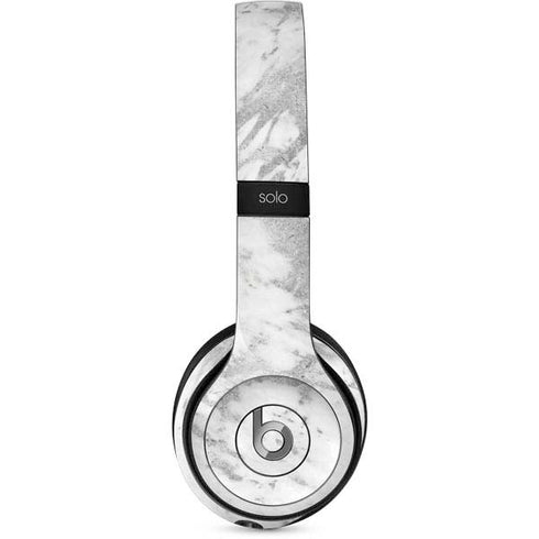Silver Marble Beats Solo 2 Wired Skin