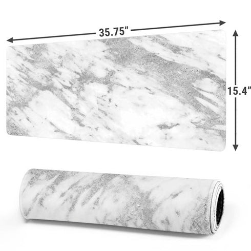 Silver Marble Gaming Mouse Pad
