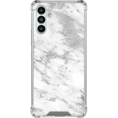 Silver Marble Galaxy A13 5G Clear Case