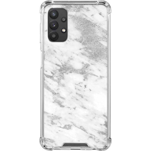 Silver Marble Galaxy A32 5G Clear Case