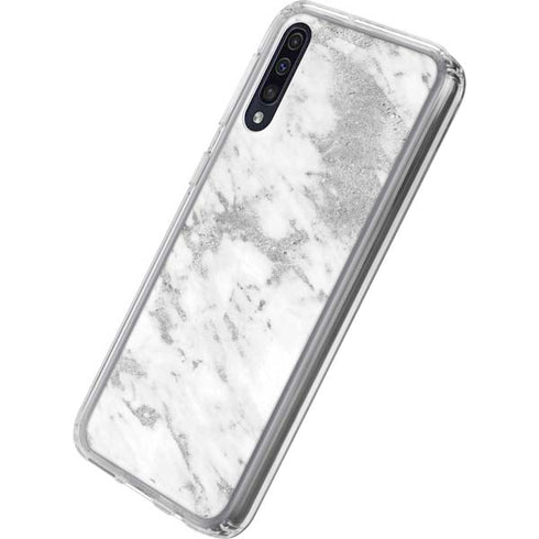 Silver Marble Galaxy A50 Clear Case