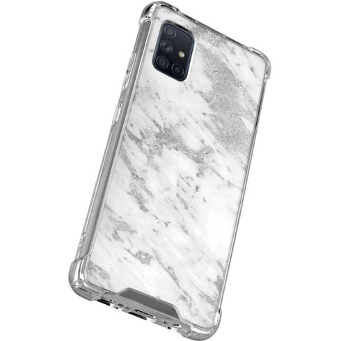Silver Marble Galaxy A51 5G Clear Case