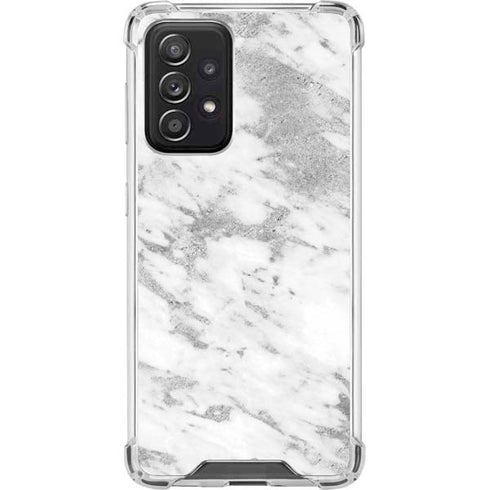 Silver Marble Galaxy A52 5G Clear Case