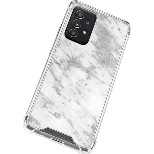Silver Marble Galaxy A52 5G Clear Case