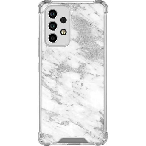 Silver Marble Galaxy A53 5G Clear Case