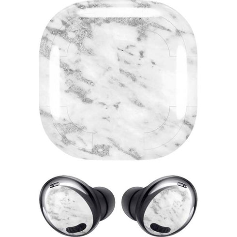 Silver Marble Galaxy Buds Pro Skin