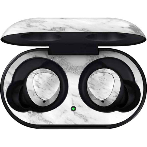 Silver Marble Galaxy Buds Skin