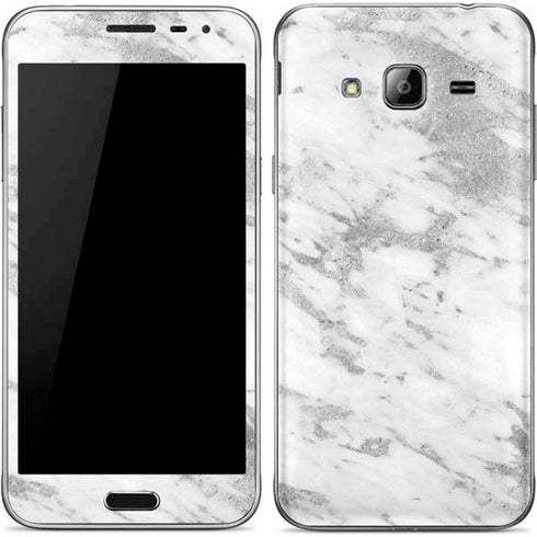 Silver Marble Galaxy J3 Skin