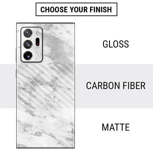 Silver Marble Galaxy Note20 Ultra 5G Skin