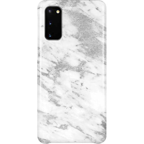 Silver Marble Galaxy S20 Lite Case
