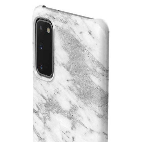 Silver Marble Galaxy S20 Lite Case