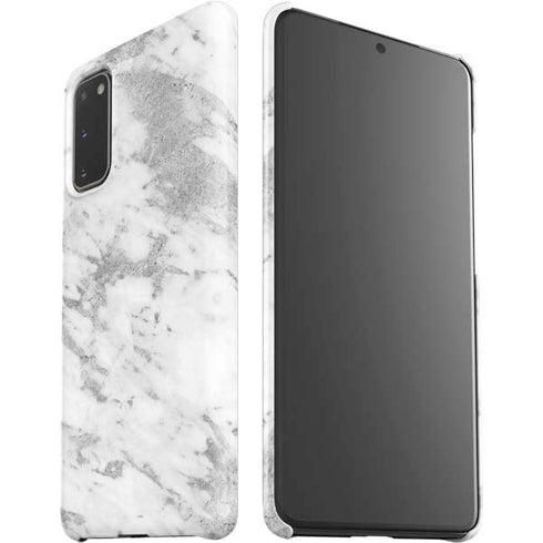 Silver Marble Galaxy S20 Lite Case