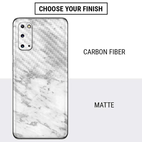 Silver Marble Galaxy S20 Skin