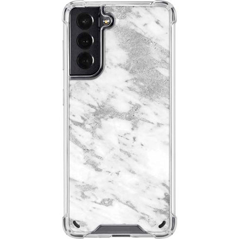 Silver Marble Galaxy S21 5G Clear Case